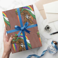 Funny Bigfoot Drinking Beer Wrapping Paper Roll St Patricks Day Soccer Lover