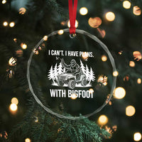 Funny Bigfoot Driving Car Crystal Glass Ornament I Cant I Have Plans With Bigfoot TS12