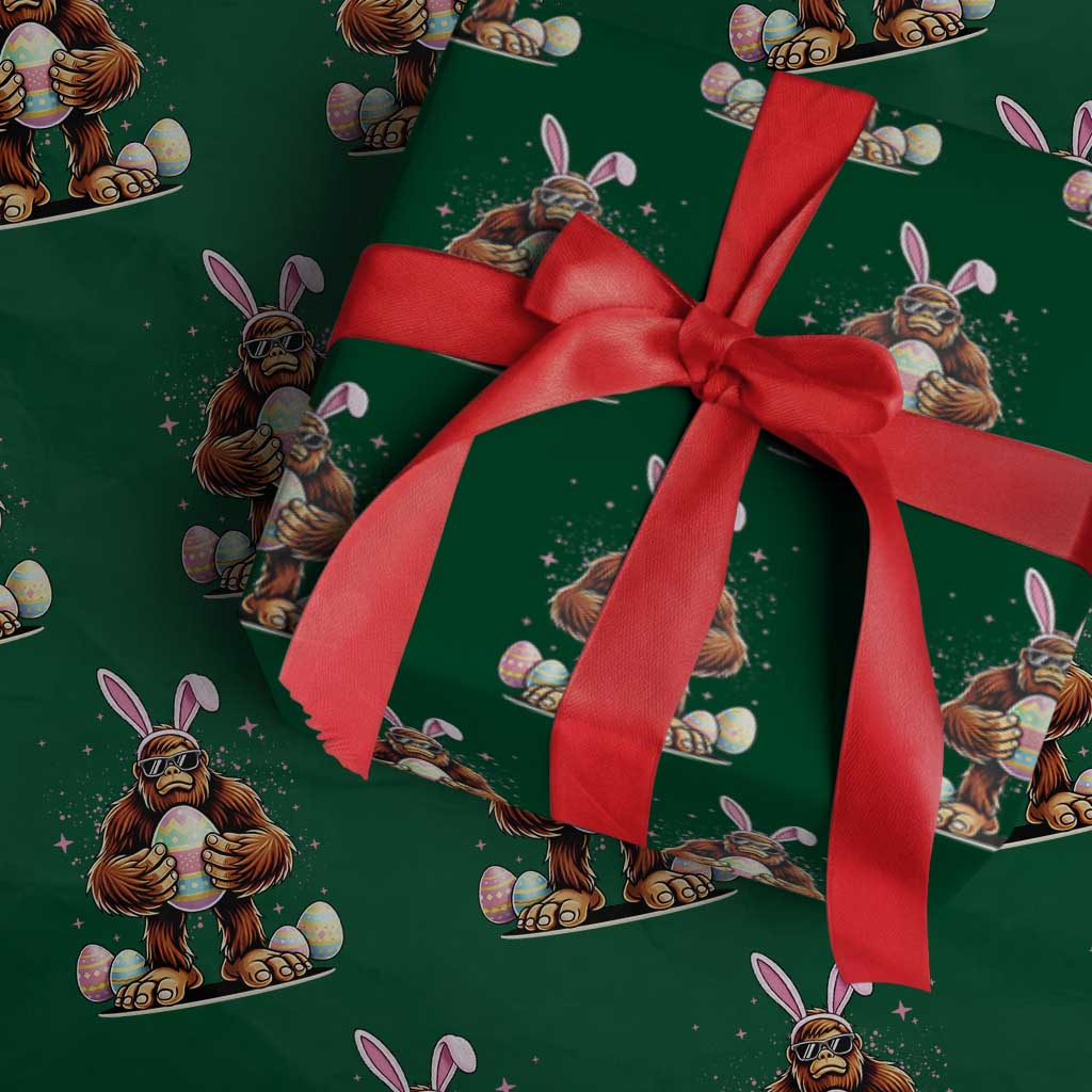 Funny Bigfoot Easter Day Bunny Sasquatch Egg Wrapping Paper Roll