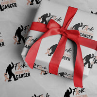 Funny Bigfoot Fuck Endometrial Cancer Awareness Gift Wrapping Paper Roll