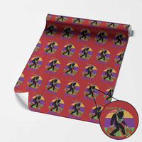 Funny Bigfoot Mardi Gras Wrapping Paper Roll Laissez Les Bons Temps Rouler Bald Cypress