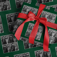 Funny Bigfoot Photobooth Xmas Wrapping Paper Roll Sasquatch Santa Claus Xmas - Wonder Print Shop