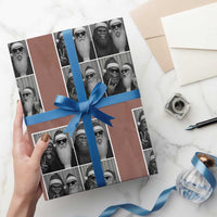 Funny Bigfoot Photobooth Xmas Wrapping Paper Roll Sasquatch Santa Claus Xmas - Wonder Print Shop
