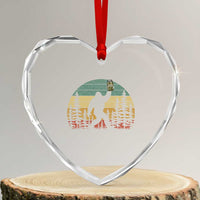 Funny Bigfoot Pickles Lover Heart Crystal Glass Ornament Retro Sasquatch Cucumber Food Lover