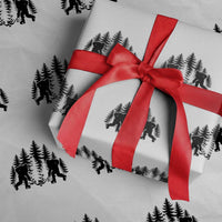 Funny Bigfoot Playing Ice Hockey Wrapping Paper Roll Cryptid Lover Gift - Wonder Print Shop