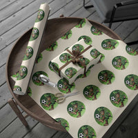 Funny Bigfoot Playing Soccer Wrapping Paper Roll St Patricks Day