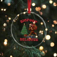 Funny Bigfoot Santa Believes Six Seven Meme Crystal Glass Ornament Trendy Gen Z Xmas Gift - Wonder Print Shop