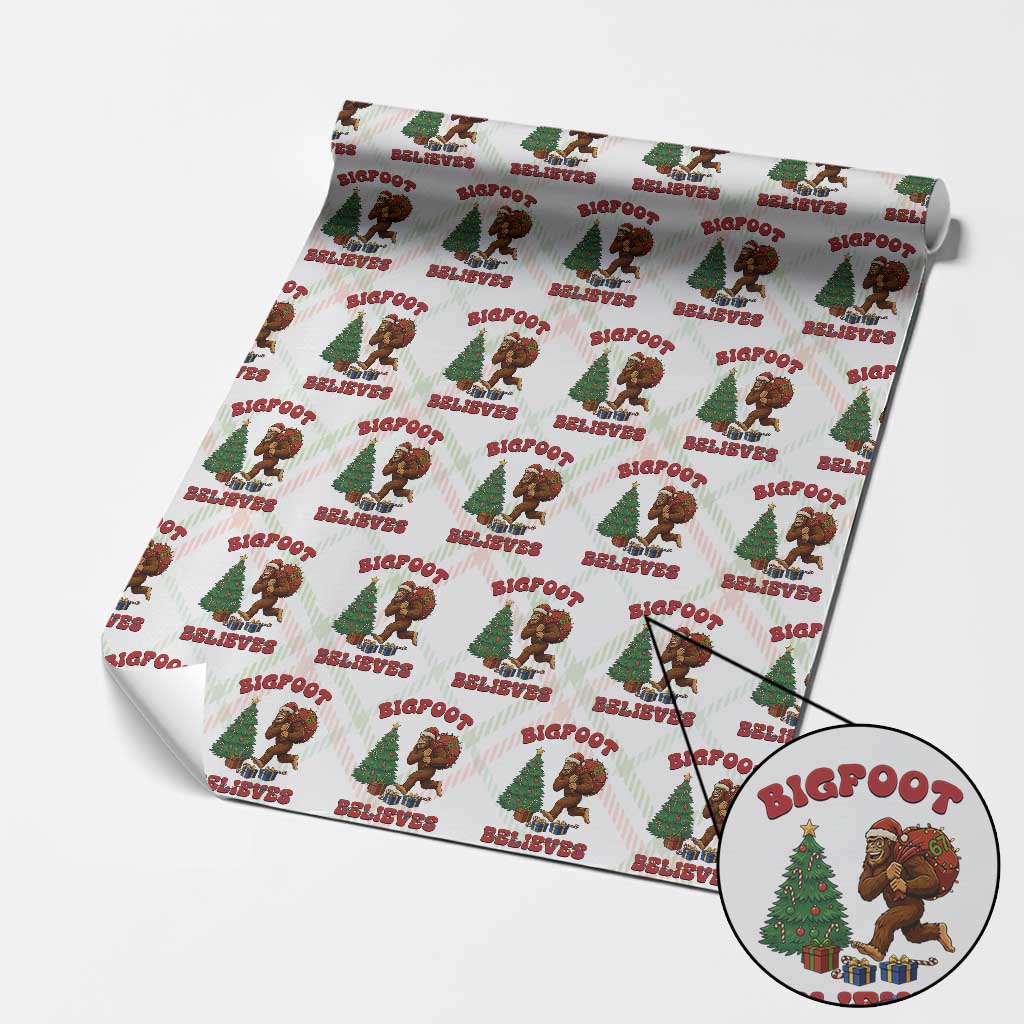 Funny Bigfoot Santa Believes Six Seven Meme Wrapping Paper Roll Trendy Gen Z Xmas Gift - Wonder Print Shop