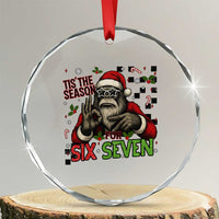 Funny Bigfoot Santa Tis The Season For Six Seven Meme Crystal Glass Ornament Christmas Gift - Wonder Print Shop
