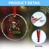 Funny Bigfoot Santa Tis The Season For Six Seven Meme Crystal Glass Ornament Christmas Gift - Wonder Print Shop