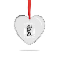 Funny Bigfoot Sasquatch Heart Crystal Glass Ornament Breakin Hearts And Rippin Farts - Wonder Print Shop
