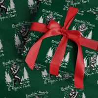 Funny Bigfoot Sasquatch Wrapping Paper Roll Breakin Hearts And Rippin Farts - Wonder Print Shop