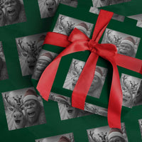 Funny Bigfoot Selfie Christmas Wrapping Paper Roll Santa Reindeer Sasquatch Xmas - Wonder Print Shop