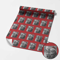 Funny Bigfoot Selfie Christmas Wrapping Paper Roll Santa Reindeer Sasquatch Xmas - Wonder Print Shop
