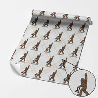 Funny Bigfoot Skin Cancer Support Wrapping Paper Roll In May We Wear Black