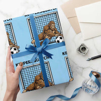 Funny Bigfoot Soccer Goalkeeper Wrapping Paper Roll Keepersquatch