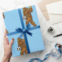 Funny Bigfoot Soccer Player Wrapping Paper Roll Folklore Cryptid Gift