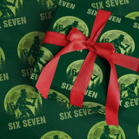Funny Bigfoot St Patricks Day Wrapping Paper Roll Sasquatch Hiding Moon Forest Meme