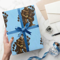 Funny Bigfoot Tennis Player Wrapping Paper Roll Folklore Cryptid Gift - Wonder Print Shop