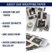 Funny Bigfoot Watching Soccer Wrapping Paper Roll Argentina Futbol Fan