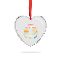 Funny Bigfot Easter Heart Crystal Glass Ornament Sasquatch Rock On Rabbit