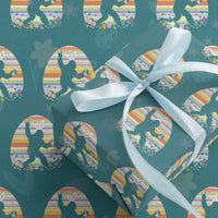 Funny Bigfot Easter Wrapping Paper Roll Sasquatch Rock On Rabbit