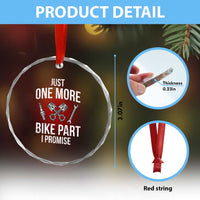 Funny Biker Crystal Glass Ornament One More Bike Part Motorcycle Mechanic TS02