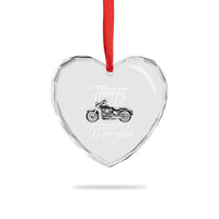 Funny Biker Therapy Heart Crystal Glass Ornament For The Rest Of Us There Are Motorcycles - Wonder Print Shop