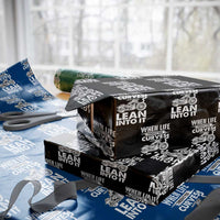 Funny Biker Wrapping Paper Roll When Life Throws You Curves Lean Into It Motorcycle - Wonder Print Shop