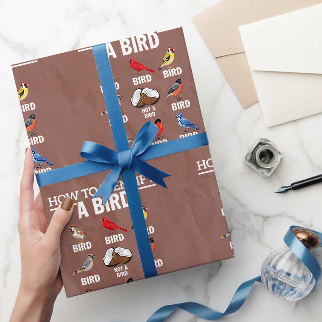 Funny Bird Watching Wrapping Paper Roll How To Identify A Bird - Wonder Print Shop