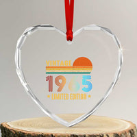 Funny Birthday Heart Crystal Glass Ornament Vintage 1965 Limited Edition Bday Party - Wonder Print Shop