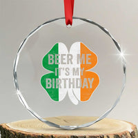 Funny Birthday St Patricks Day Crystal Glass Ornament Beer Me Its My Birthday Ireland Irish Shamrock