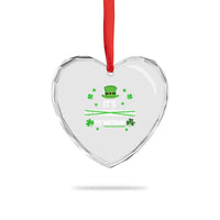 Funny Birthday St Patricks Day Heart Crystal Glass Ornament Funny Shamrock Born Lucky Irish Bday