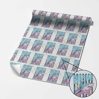 Funny Bite Me Shark Lover Wrapping Paper Roll Summer Beach Nautical Stripes Glitter Print