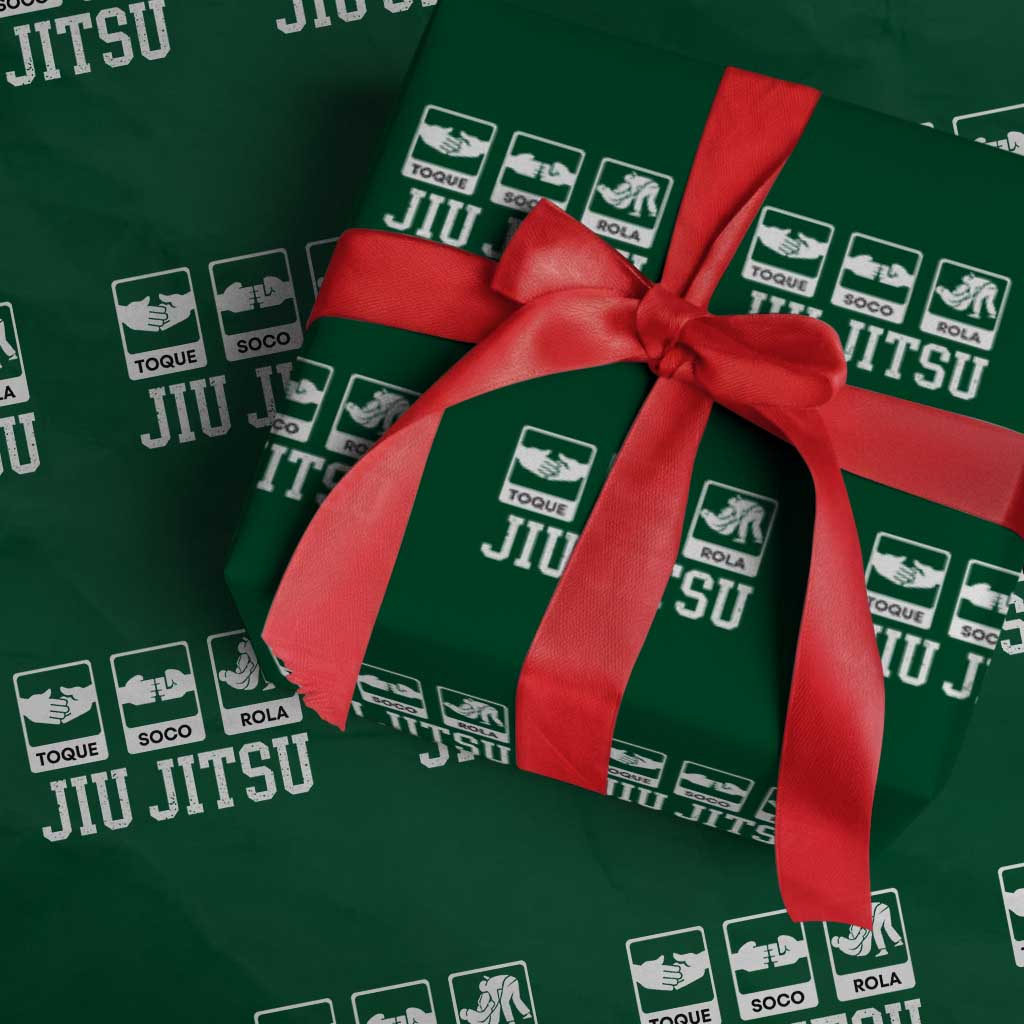 Funny BJJ Wrapping Paper Roll Toque Soco Rola Brazilian Jiu Jitsu - Wonder Print Shop