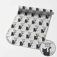 Funny Black Cat Bathroom Humor Wrapping Paper Roll Sometimes I Just Be Fartin