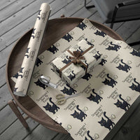 Funny Black Cat Bathroom Humor Wrapping Paper Roll Sometimes I Just Be Fartin