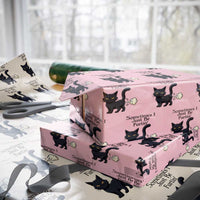 Funny Black Cat Bathroom Humor Wrapping Paper Roll Sometimes I Just Be Fartin