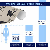 Funny Black Cat Bathroom Humor Wrapping Paper Roll Sometimes I Just Be Fartin