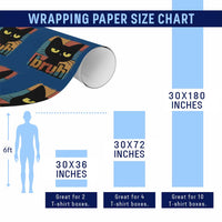 Funny Black Cat Bruh Meme Wrapping Paper Roll Funny Black Cat - Wonder Print Shop