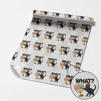 Funny Black Cat Chaos Kwanzaa Kinara Candle Wrapping Paper Roll African Heritage Gift - Wonder Print Shop