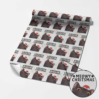 Funny Black Cat Christmas Wrapping Paper Roll Cute Kitty Xmas - Wonder Print Shop