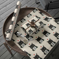 Funny Black Cat Christmas Wrapping Paper Roll Judging You Silently - Wonder Print Shop