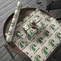 Funny Black Cat Christmas Wrapping Paper Roll On the Naughty List And I Regret Nothing - Wonder Print Shop