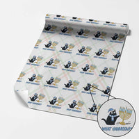 Funny Black Cat Hanukkah Chanukah Wrapping Paper Roll - Wonder Print Shop