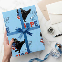 Funny Black Cat Kicks The Icy Chess Piece Nope Wrapping Paper Roll