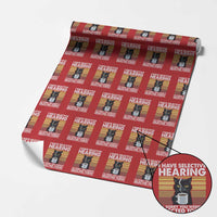 Funny Black Cat Meme Wrapping Paper Roll I Have Selective Hearing You Were Not Selected Today - Wonder Print Shop