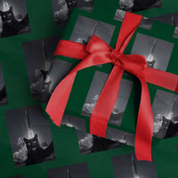 Funny Black Cat Selfie Wrapping Paper Roll Back To The Moon Mission 2026