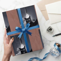 Funny Black Cat Selfie Wrapping Paper Roll Back To The Moon Mission 2026