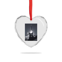Funny Black Cat Selfie Heart Crystal Glass Ornament Back To The Moon Mission 2026